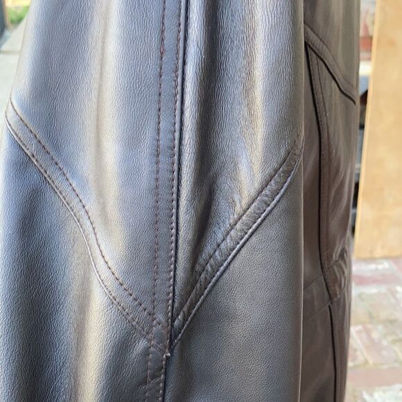 ColeBrook Long Line Genuine Leather Jacket Size S - Picture 10 of 15